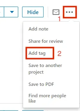 How to add a tag to a candidate's profile in LinkedIn Recruiter