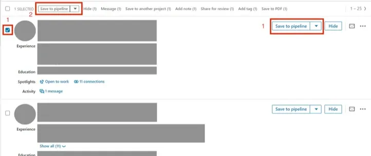 How to add candidates to your project pipeline in LinkedIn Recruiter
